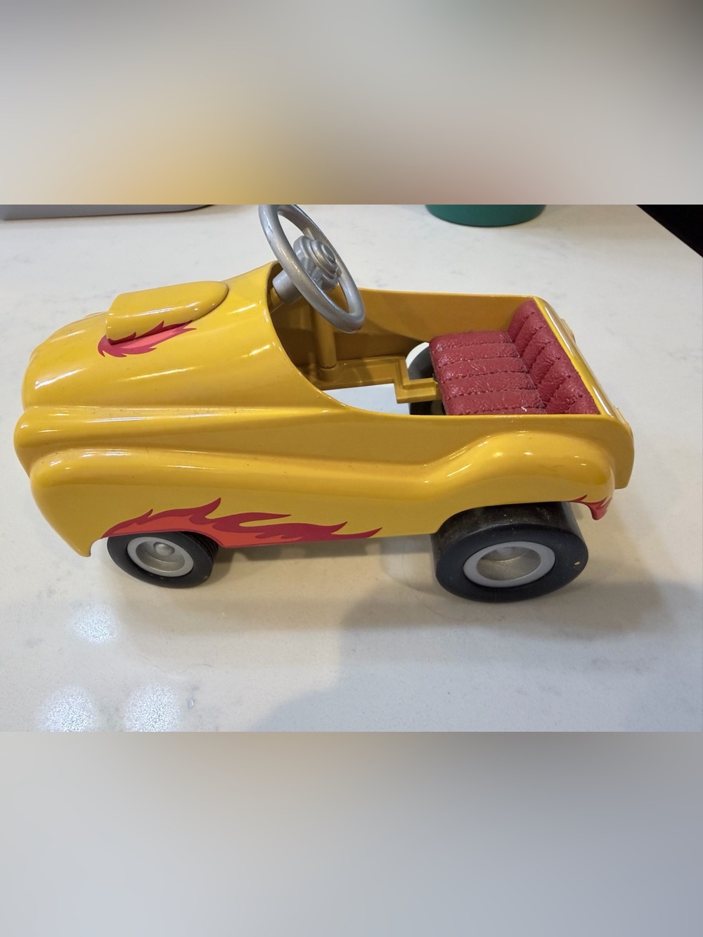 Yellow Pedal Racer Toy Car with Red Seat